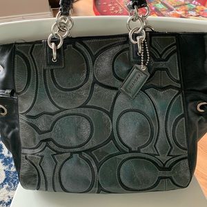 Coach Gray Patent Leather 16449